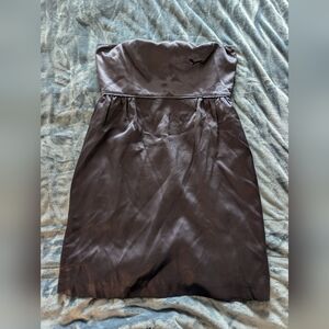 ​J. Crew 100% Silk Strapless Cocktail Dress Navy Blue Mini Size 8 EUC